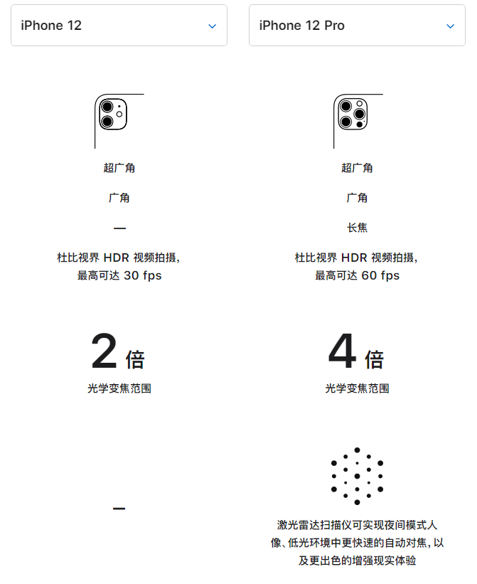 南山苹果手机维修分享苹果 iPhone 12 与 iPhone 12 Pro 选哪款 